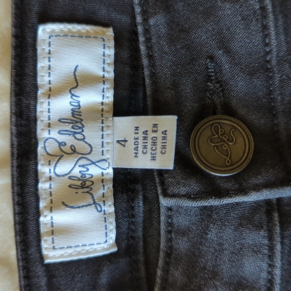 Libby Edelman women's mid-rise black jeans with sequence embellishment. Sz 4 - Picture 5 of 8